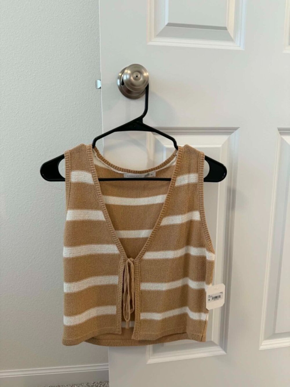 Alter'd State Striped Front Tie Top Medium NWT